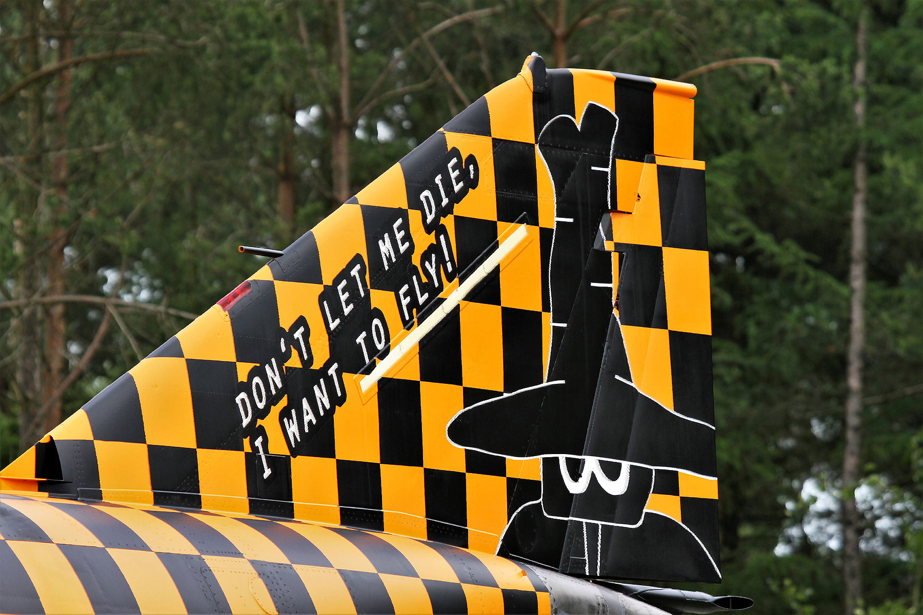 Heckansicht der Manchinger F-4 mit einem klaren, aber vergeblichen Appell © Marco Wadin 2013